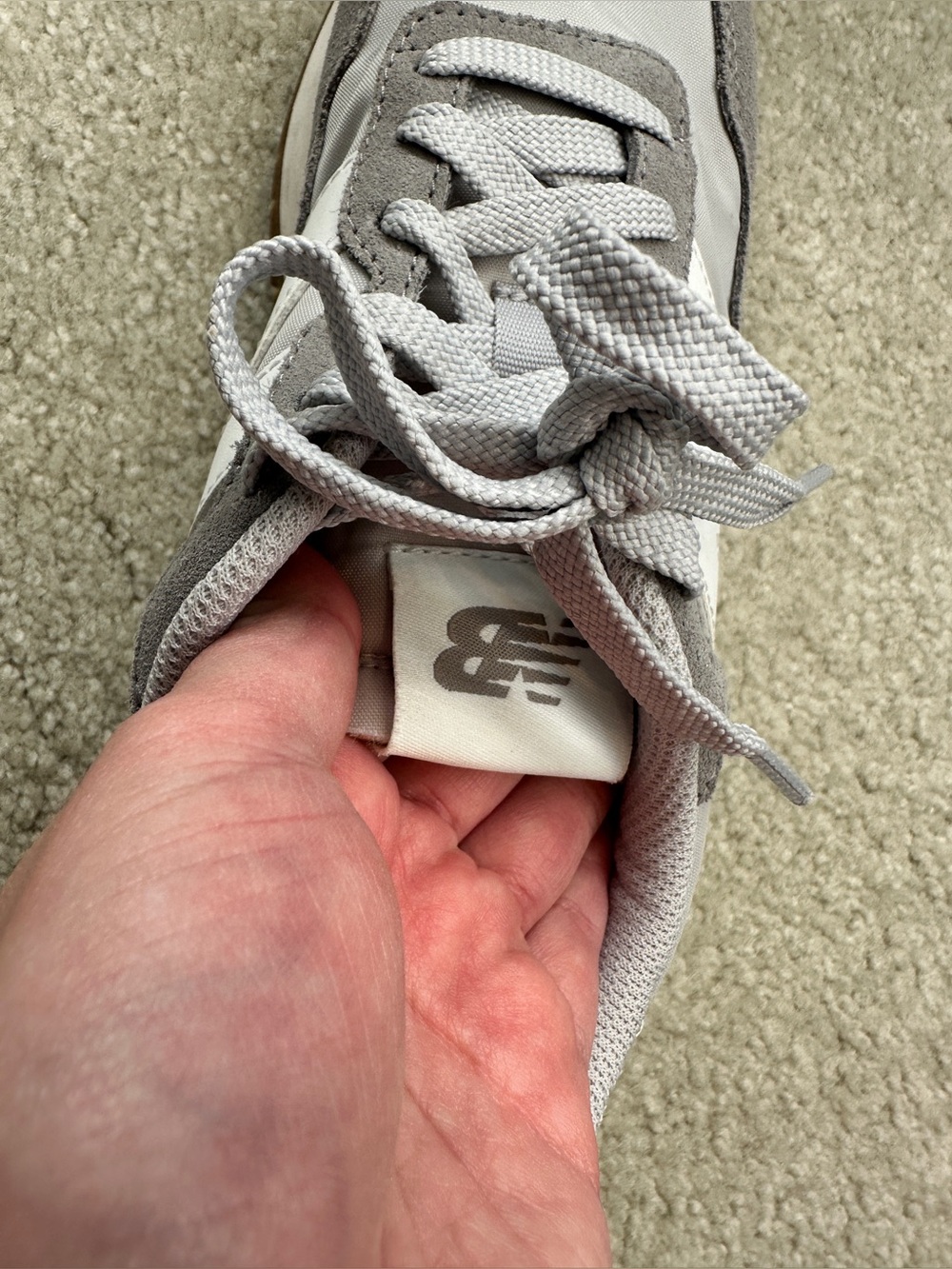 New Balance Women's Gray and White Retro Runner Sneakers - Picture 9 of 10